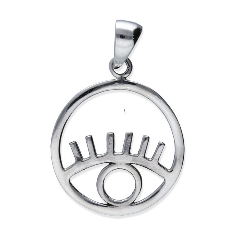 colgante plata 925 lisa circular ojo, diámetro 25mm