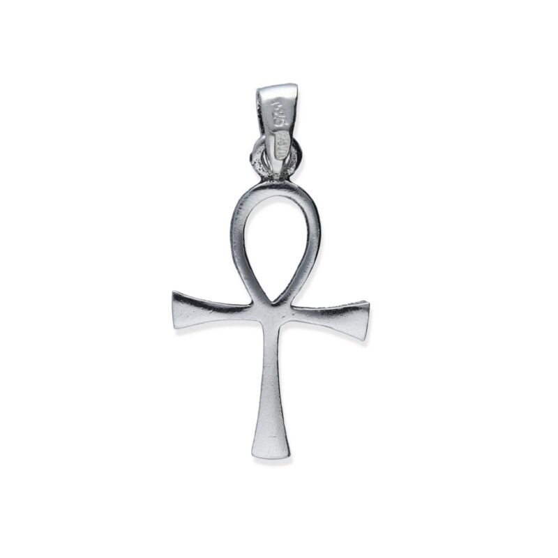 Colgante plata de ley 925 lisa cruz egipcia de 22mm.