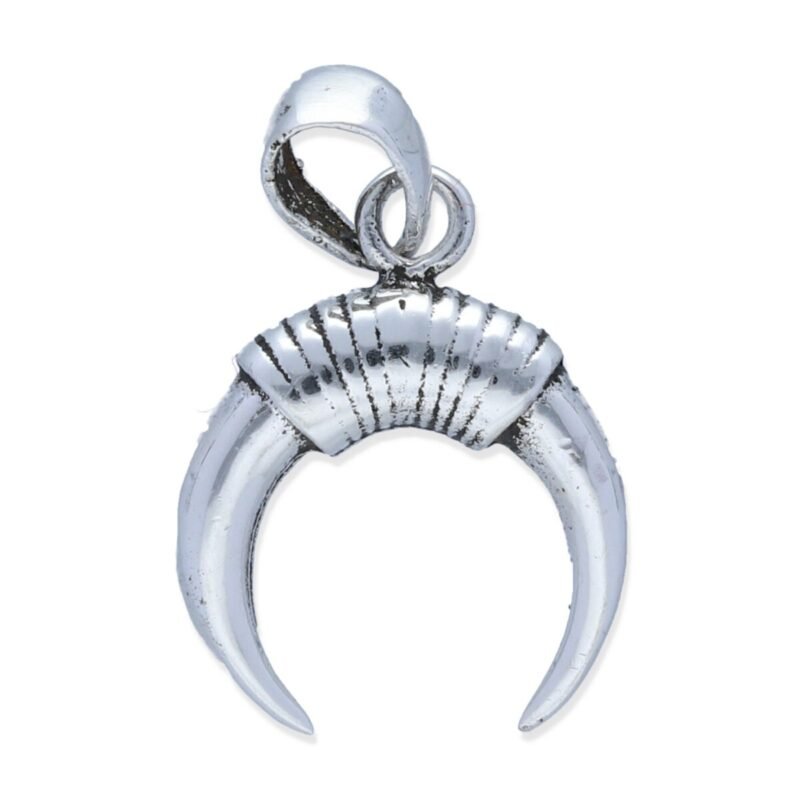 colgante plata 925 lisa cuernos Small, 15mm de largo