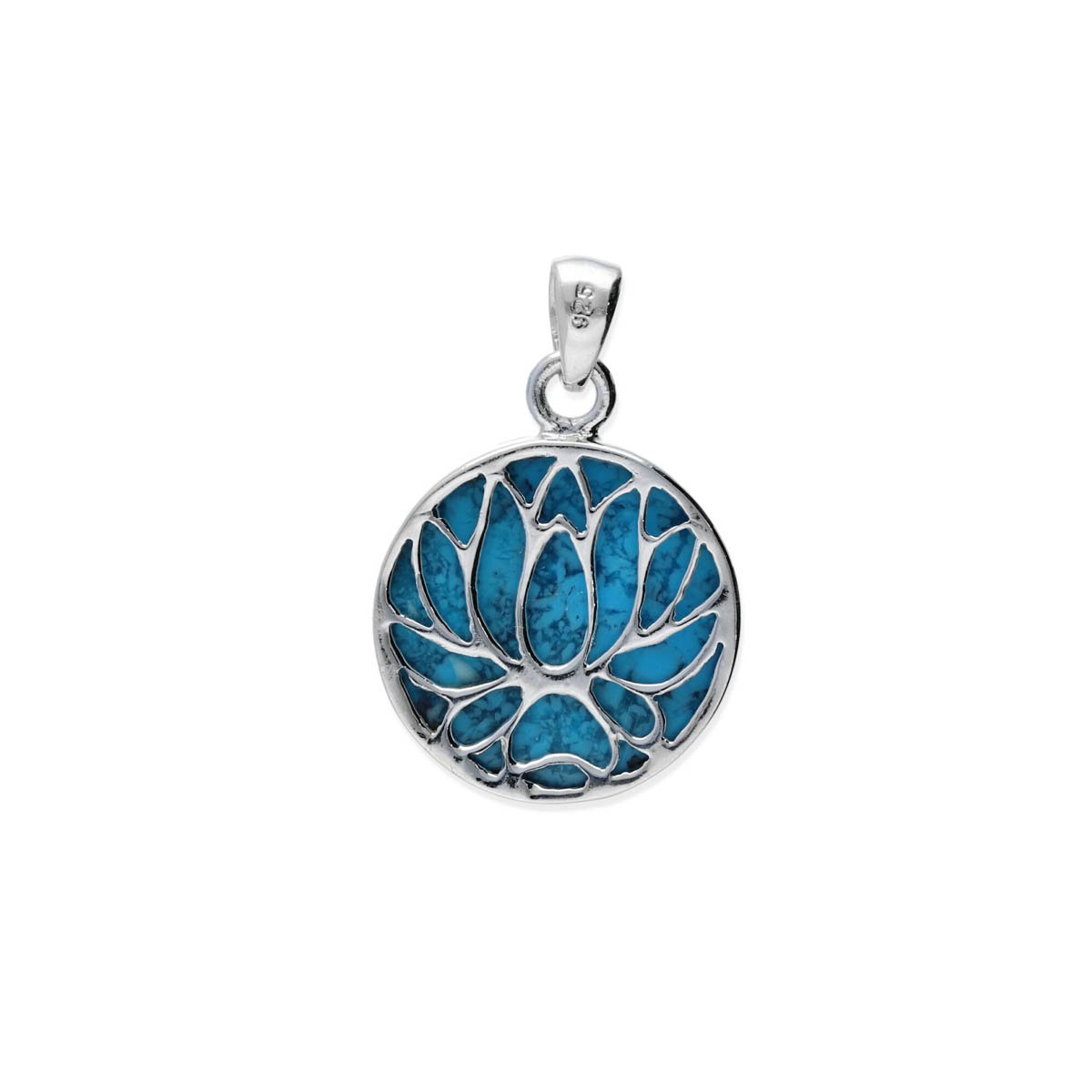 colgante turquesa flor de loto colgante turquesa flor de loto