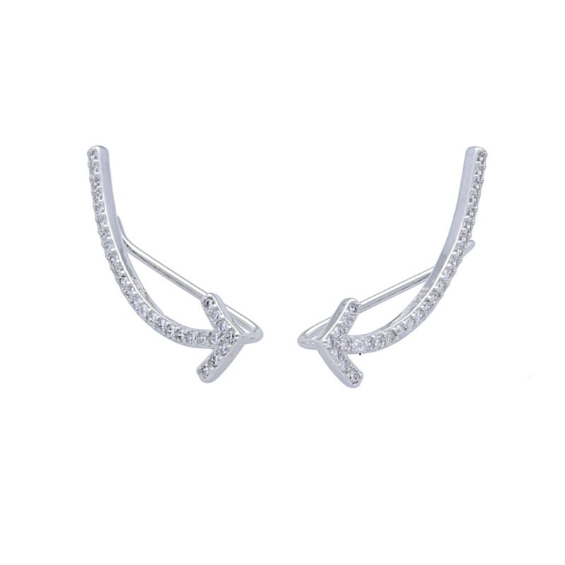 Pendientes trepador circonita flecha
