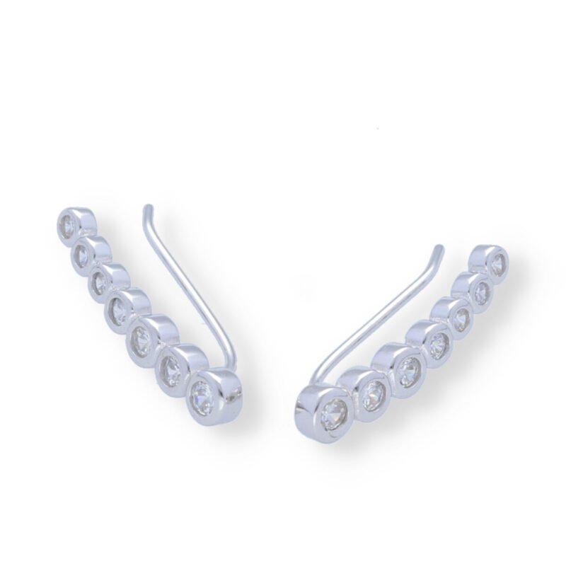 pendientes trepadores de plata