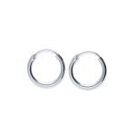 Pendientes plata de ley 925 aro liso de 2,5x20mm con cierre africano.