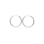 Pendientes plata de ley 925 aro liso 2x40mm con cierre africano.