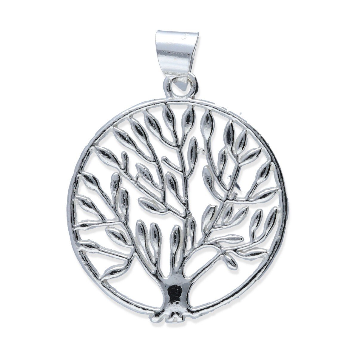 colgante con árbol de la vida Colgante plata de ley 925 lisa árbol de la vida de 35,5mm.