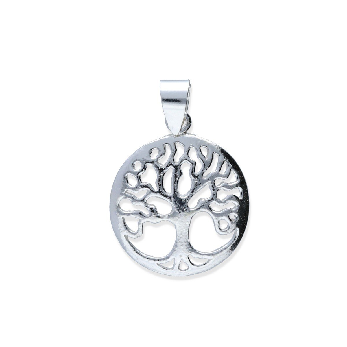 colgante con árbol de la vida Colgante plata de ley 925 lisa árbol de la vida de 23mm.
