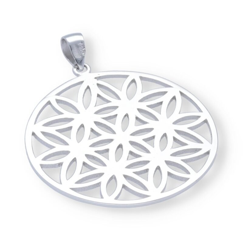 Colgante plata de ley 925 con flor de la vida de 29mm.