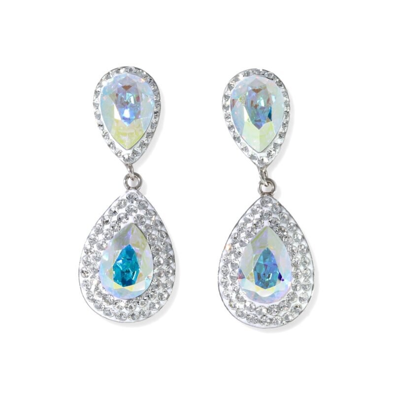 Pendientes swarovski con gota en varios colores