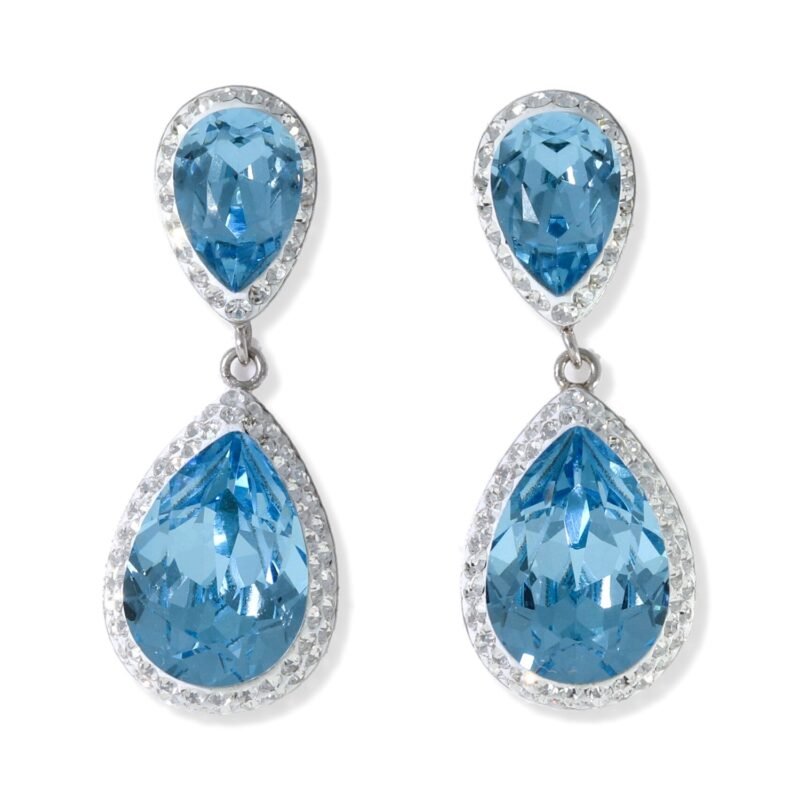 Pendientes swarovski con gota en varios colores