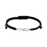 Pulsera de macramé con entrepieza de plata de ley 925 de Love infinito 6,2x24mm.