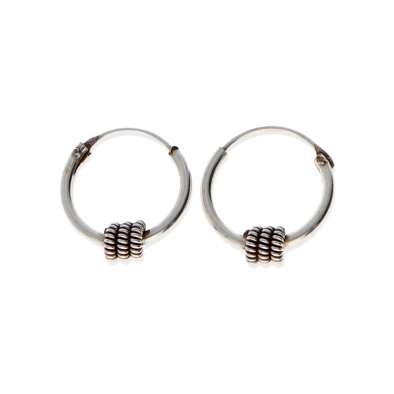 pendientes bali plata