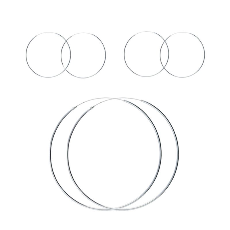 Combo aros de plata de ley 925