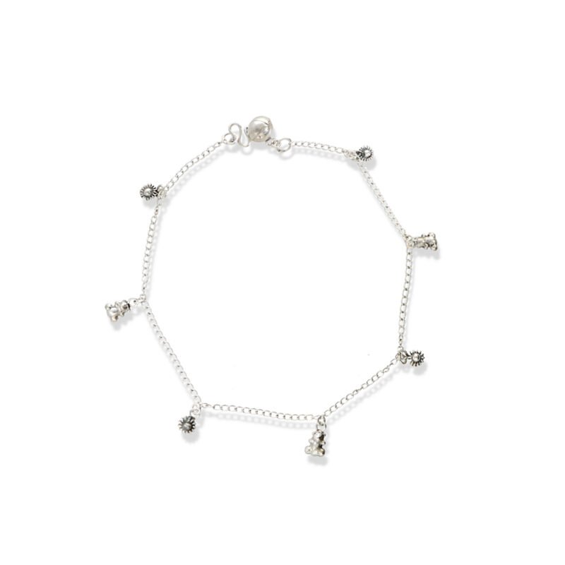 tobilleras plata
