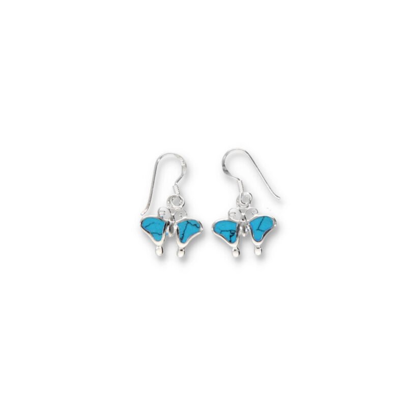 pendientes turquesa mariposa