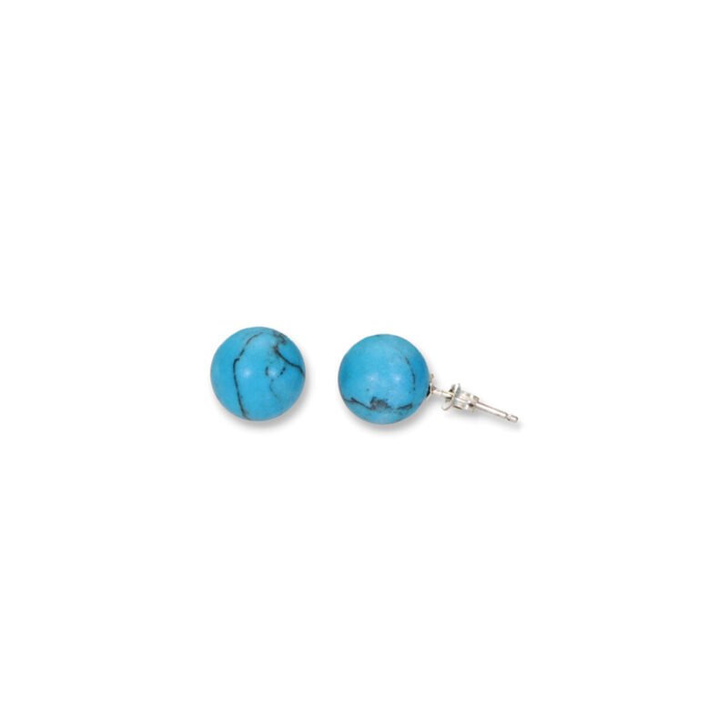 pendientes turquesa bola mini