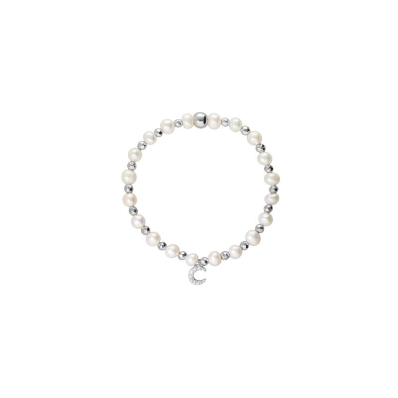 Pulsera perla y plata