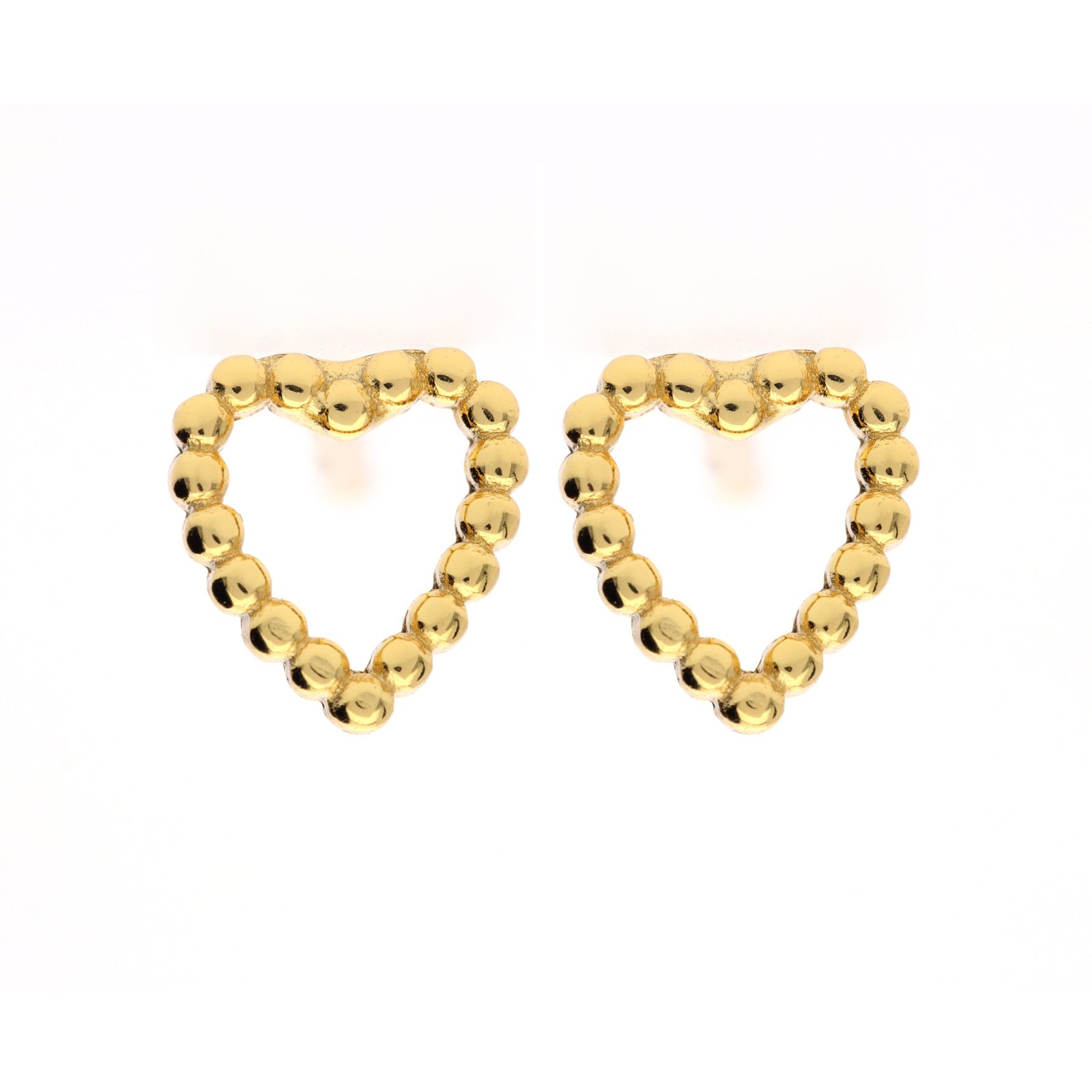 c71 pendiente oro corazon de bolitas 01
